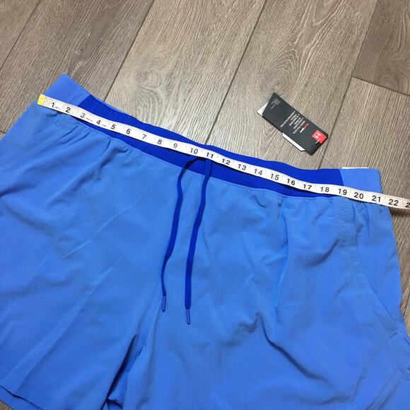 NWT Under Armour Heat Gear Fitted Shorts Drawstring Blue 3XL - Picture 10 of 11